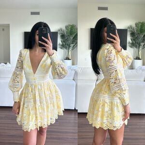 New with tags Bardot yellow long sleeve babydoll dress